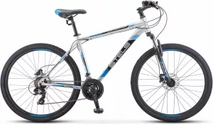 Велосипед Stels Navigator 700 D 27.5 F010 р.17.5 2020 (серебристый/синий) фото