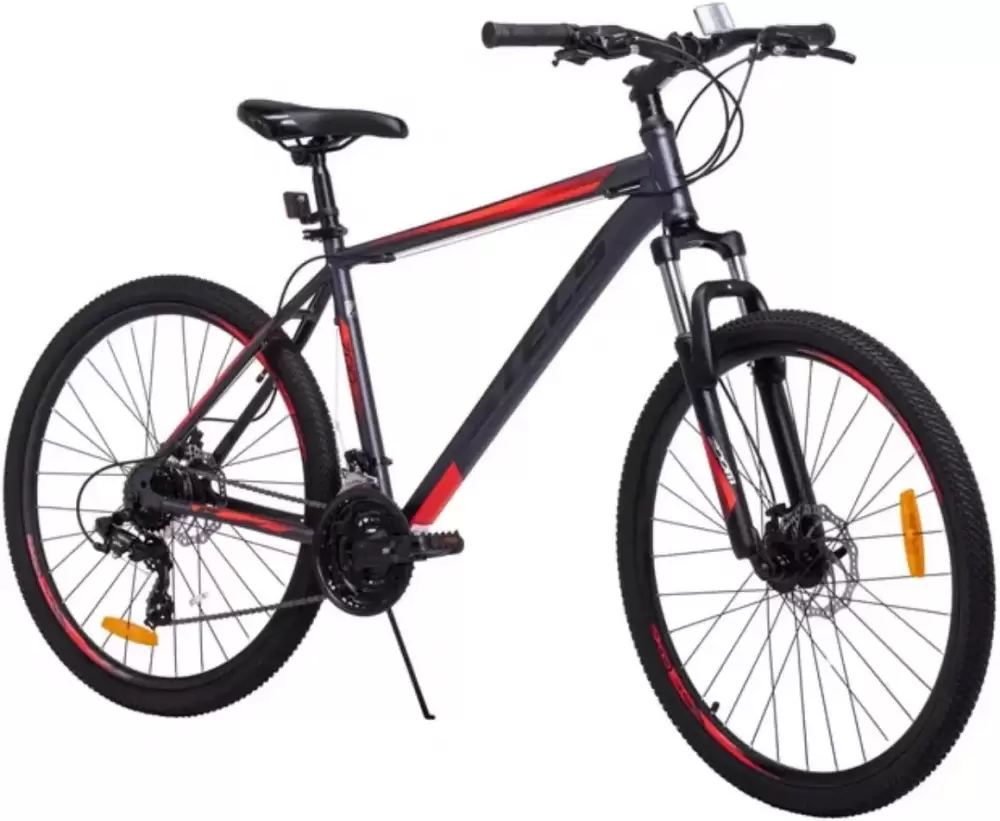 Велосипед Stels Navigator 700 MD 27.5 V020 р.21 2024 (серый/красный) фото