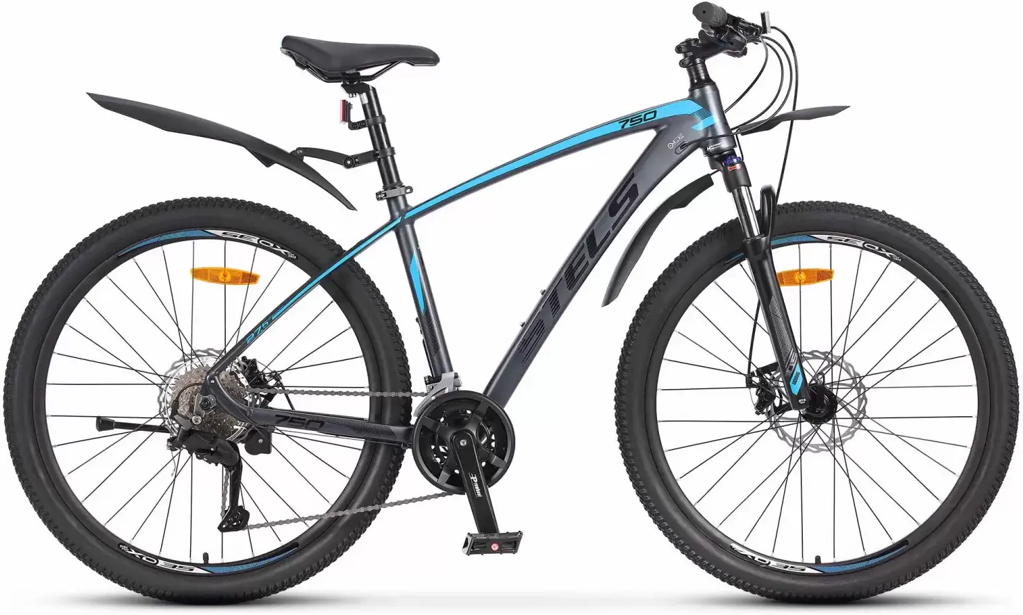 Stels Navigator 750 MD 27.5 V010 р.19 2023 (антрацит/синий)