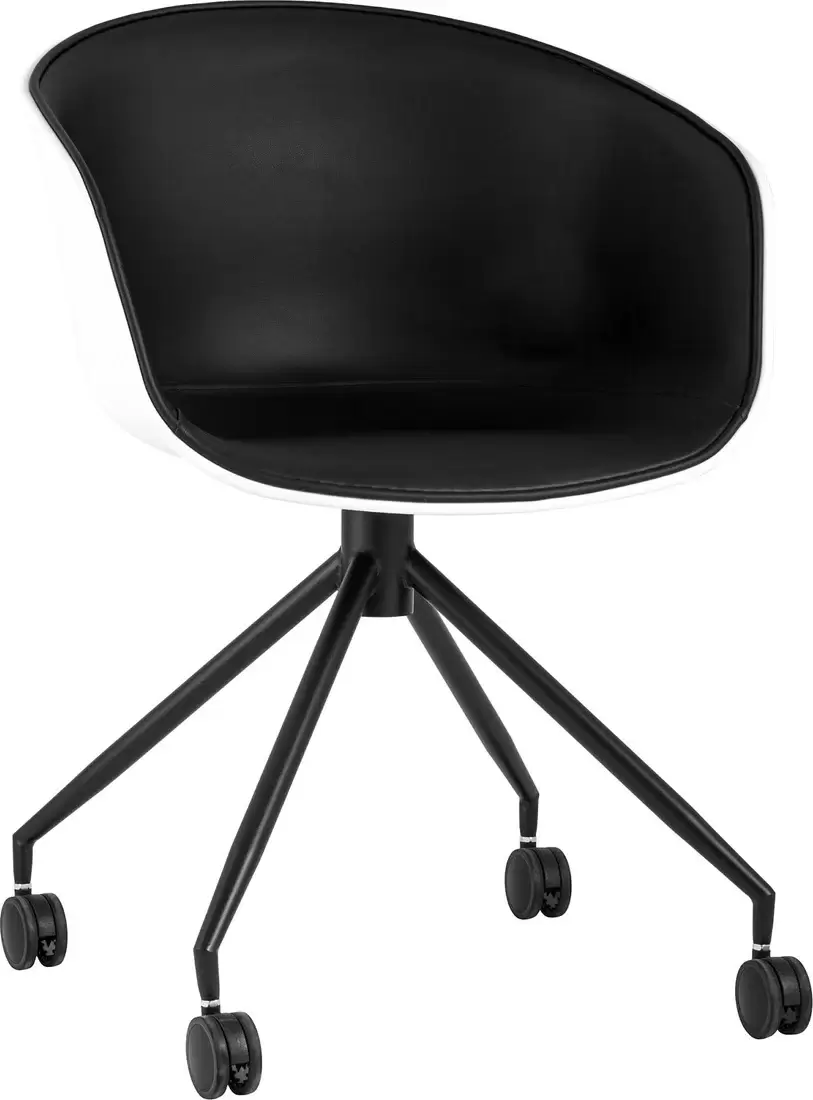Stool Group Libra SL-7040ZB (пластик белый/экокожа черный)