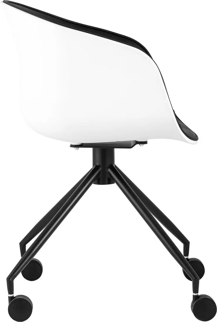 Офисное кресло Stool Group Libra SL-7040ZB (пластик белый/экокожа черный) фото