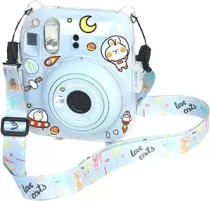 Чехол Sundays для Fujifilm Instax Mini 12 с ремешком (голубой) фото