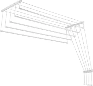 Сушилка для белья Sundays Home Потолочная 5 прутьев 120см алюминий/белый фото