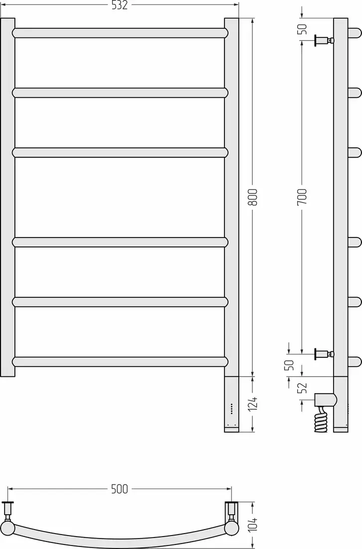 Полотенцесушитель Сунержа Галант 3.0 80x50 31-5801-8050 фото