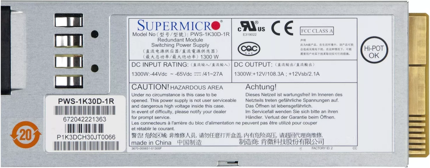 Supermicro PWS-1K30D-1R