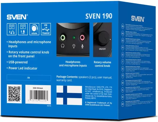 Мультимедиа акустика SVEN 190 фото