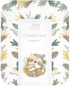 Пеленальный матрас Sweet Baby Fantasy Beige 58x71 (ленивец бежевый) фото