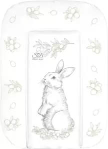 Пеленальный матрас Sweet Baby Foresta Magica Grigio Oliva 48x71 (заяц серый/оливковый) фото