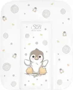 Пеленальный матрас Sweet Baby Pinguino New Crema 58x71 (пингвин бежевый) фото
