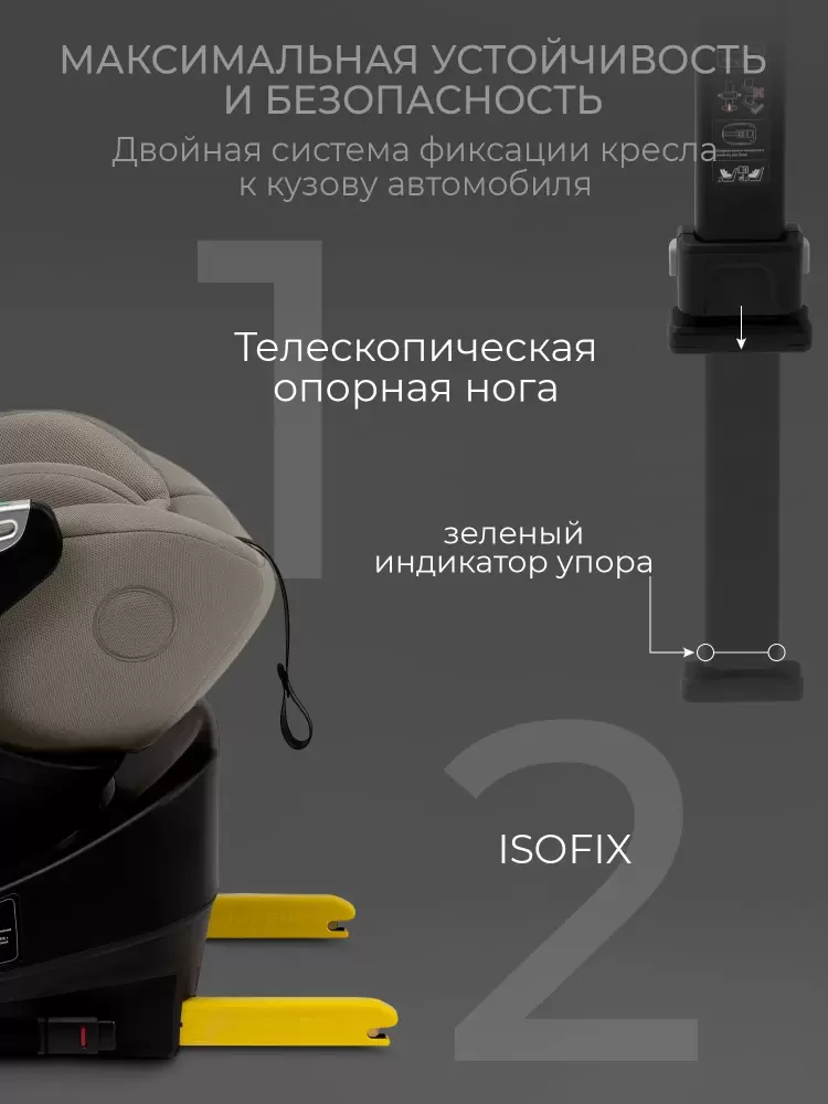 Детское автокресло Sweet Baby Premier Plus WG06 Pro+WG10 (бежевый) фото