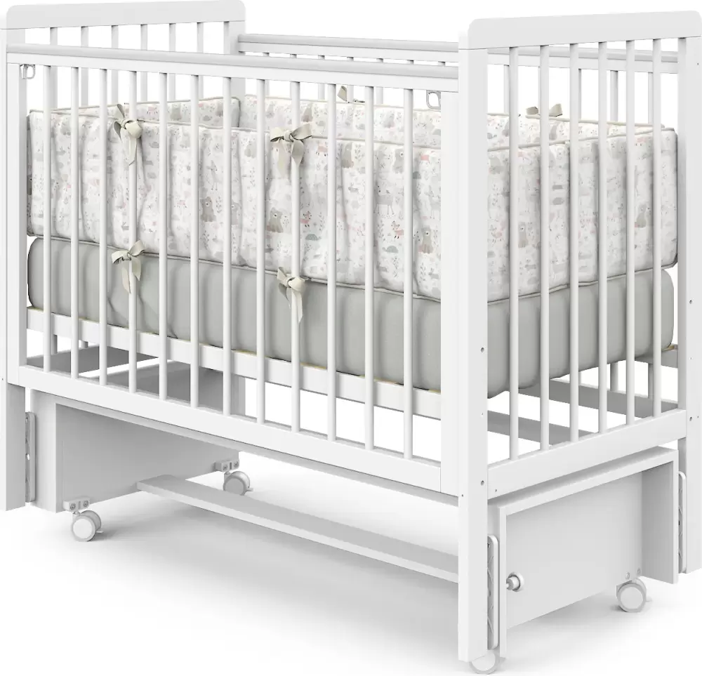 Детская кроватка Sweet Baby Vita с маятником (белый) фото