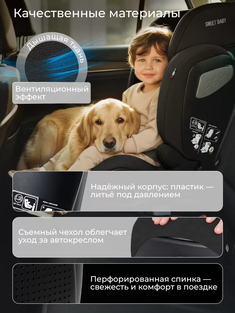 Автокресло Sweet Baby Zenith O11 (черный) фото