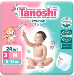 Tanoshi Baby Pants M 6-11 кг (24 шт)