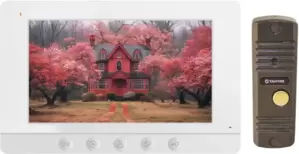 Комплект видеодомофона Tantos Like HD Kit (Like 7" + Corban HD) (белый/медь)