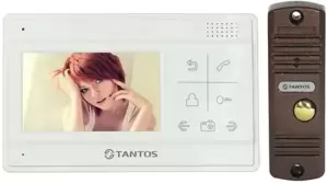 Комплект видеодомофона Tantos LILU Kit (Lilu 4.3" + Walle) (белый/медь) фото