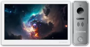 Комплект видеодомофона Tantos Stark HD SE Tuya (белый) + iPanel 2 HD (металл) фото