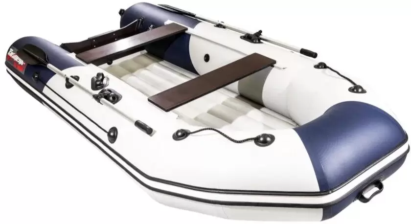 Моторно-гребная лодка Таймень NX 3600 НДНД PRO (светло-серый/синий) фото 2