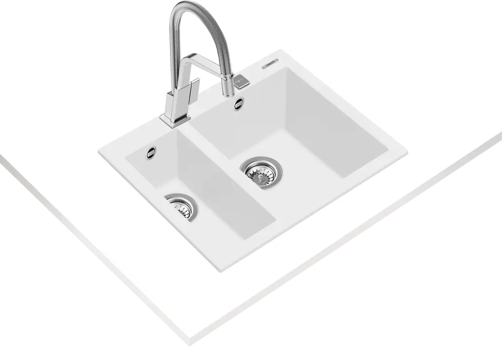 Кухонная мойка Teka ForSquare 2B 590 TG (арктик белый) фото