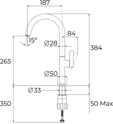 Смеситель Teka Oval 915 Black фото