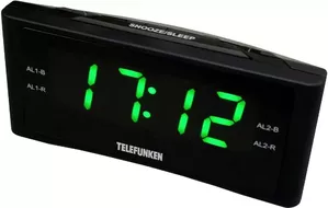 Электронные часы TELEFUNKEN TF-1712 (черный/зеленый) фото