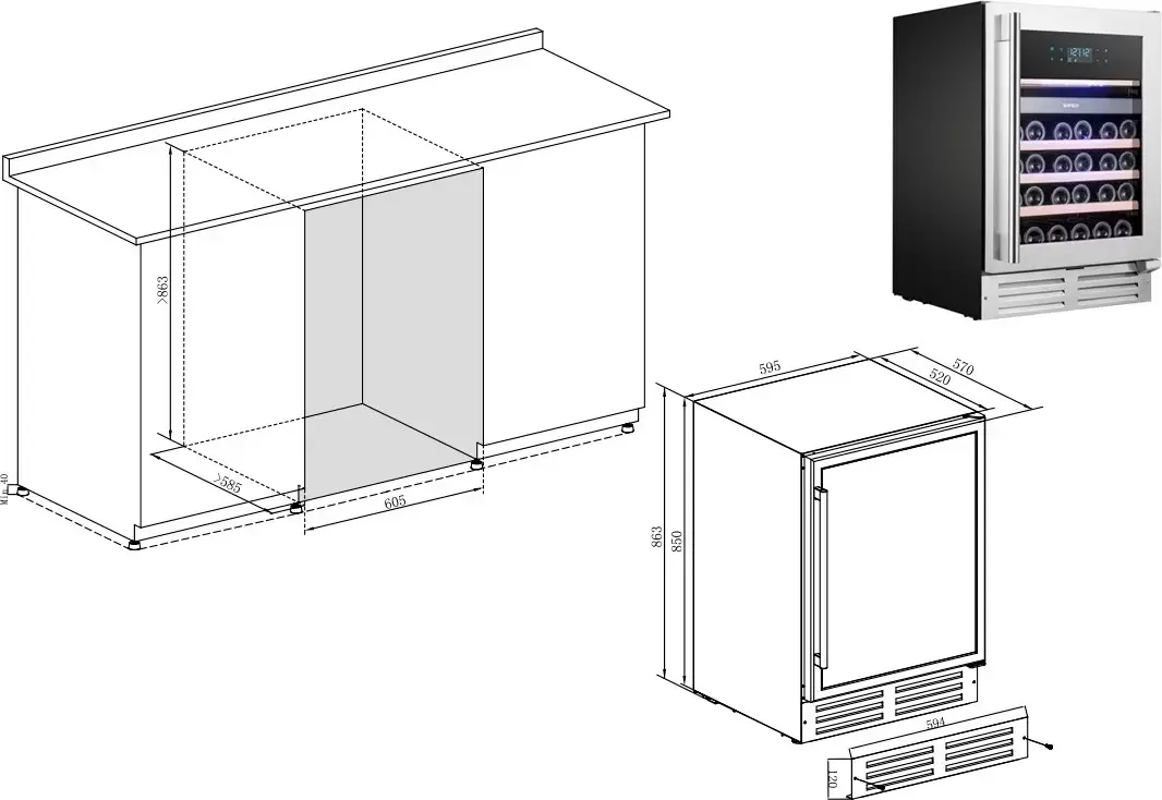 Винный шкаф Temptech EX60DX фото 5