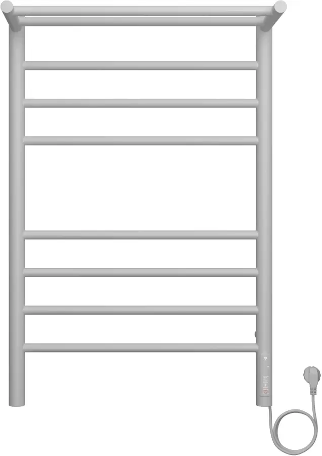 Полотенцесушитель Terminus Аврора П8 500х800 с полкой quick touch RAL 9003 (матовый белый) фото
