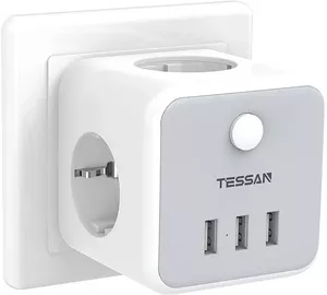 Сетевой фильтр Tessan TS-301-DE (серый) фото