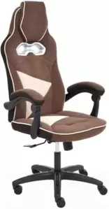 Офисное кресло TetChair Arena (флок, коричневый/бежевый) фото
