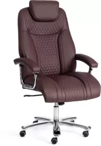 Офисное кресло TetChair Trust (кожзам, коричневый) фото