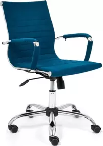 Офисное кресло TetChair Urban Low (флок, синий) фото