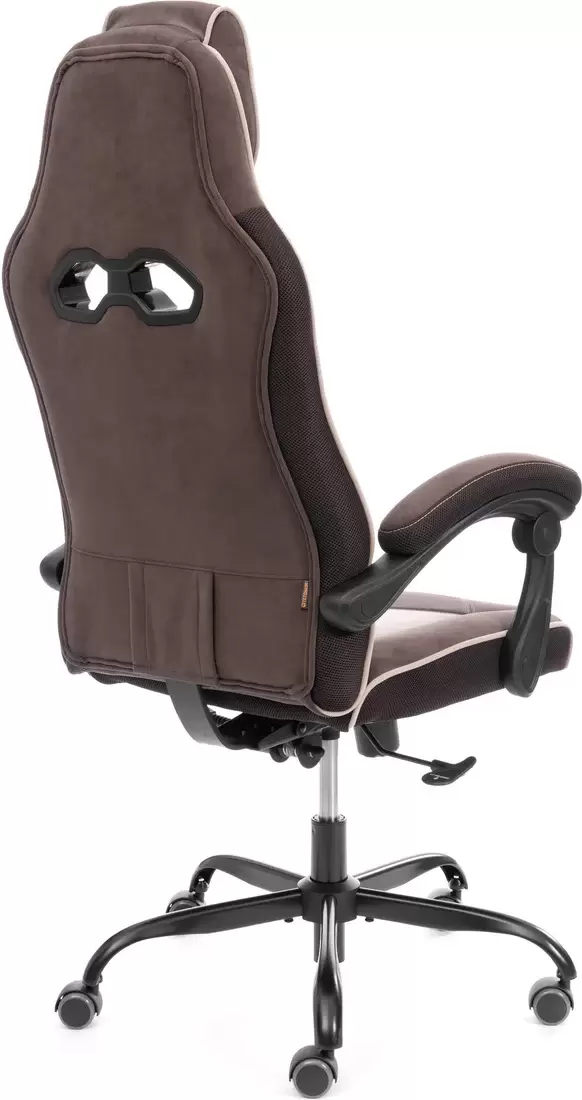 Игровое кресло TetChair Arena metalBL (велюр, коричневый/бежевый, 6/7) фото
