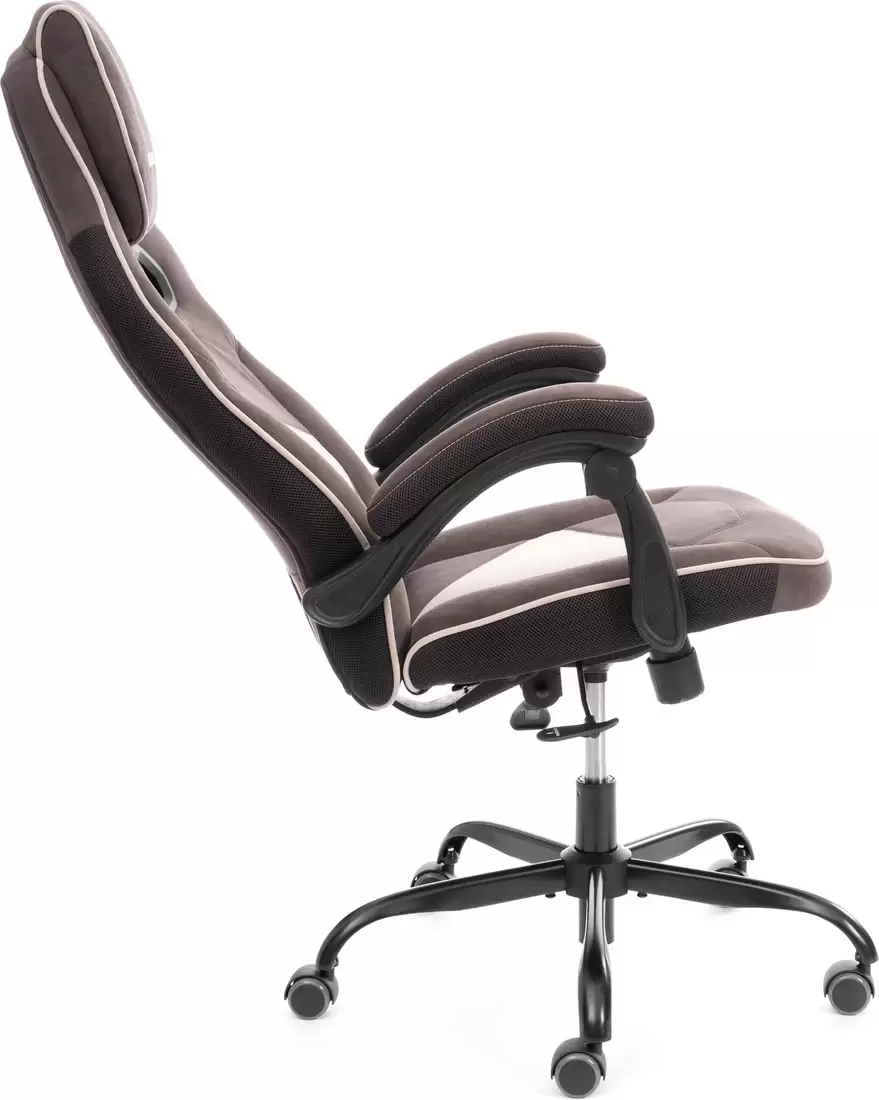 Игровое кресло TetChair Arena metalBL (велюр, коричневый/бежевый, 6/7) фото