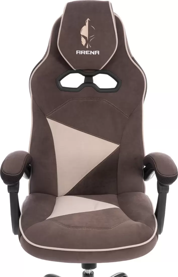 Игровое кресло TetChair Arena metalBL (велюр, коричневый/бежевый, 6/7) фото