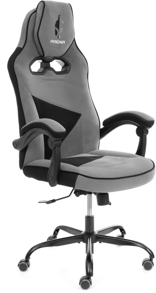 Tetchair Arena metalBL (велюр, серый/черный, 29/35)