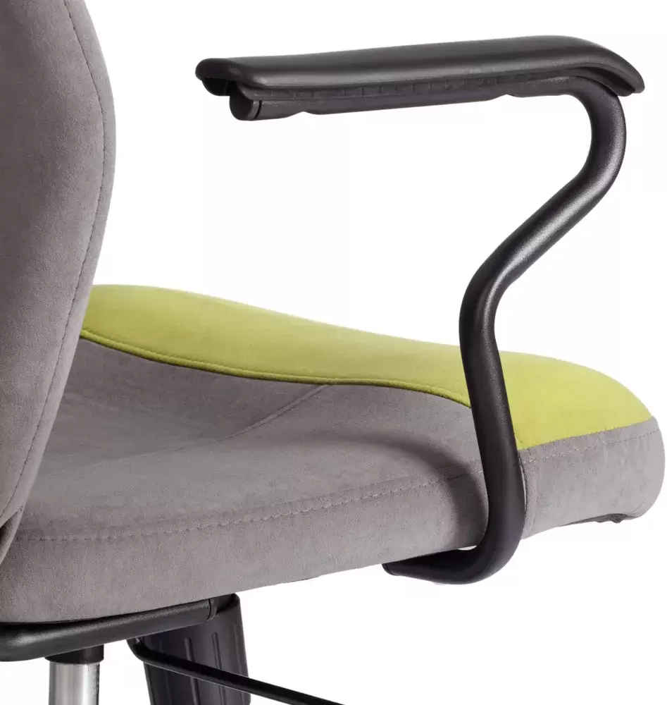 Офисное кресло Tetchair Aviator флок/ткань (олива/серый/серый) фото
