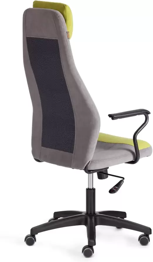 Офисное кресло Tetchair Aviator флок/ткань (олива/серый/серый) фото