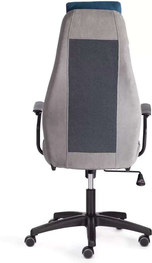 Офисное кресло TetChair Aviator флок/ткань (синий/серый/серый) фото