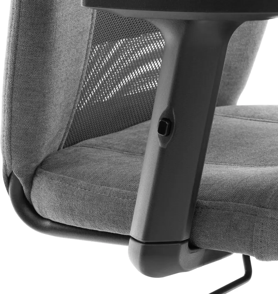 Кресло офисное Tetchair Aviator PLT metalBL (флок/ткань, серый, 29/W-12) фото