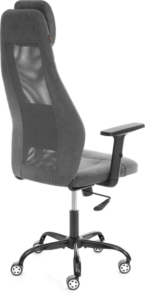Кресло офисное Tetchair Aviator PLT metalBL (флок/ткань, серый, 29/W-12) фото