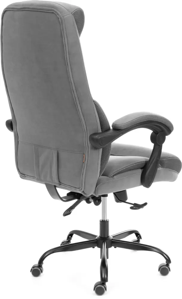 Кресло офисное Tetchair Cambridge metalBL (велюр/ткань серый) фото