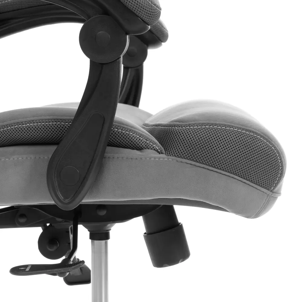 Кресло офисное Tetchair Cambridge metalBL (велюр/ткань серый) фото
