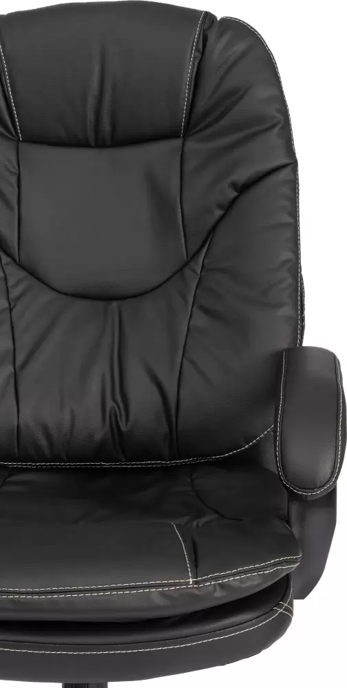 Офисное кресло TetChair Comfort Lux (22) metalBL (кожзам, черный, 36-6) фото