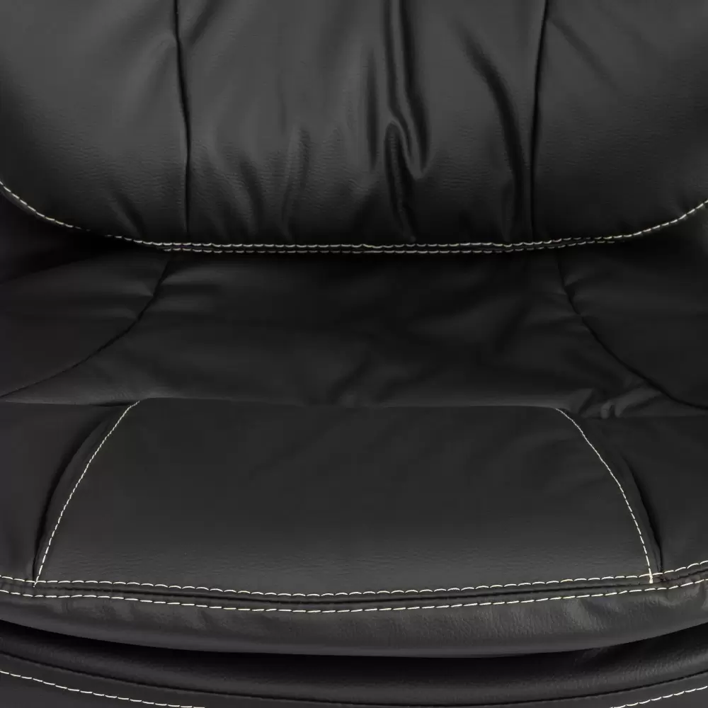 Офисное кресло TetChair Comfort Lux (22) metalBL (кожзам, черный, 36-6) фото