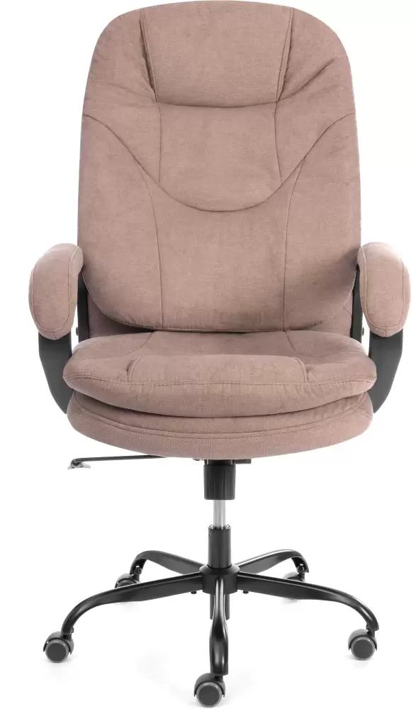 Офисное кресло TetChair Comfort Lux (22) metalBL (ткань, светло-коричневый, KUB 03) фото