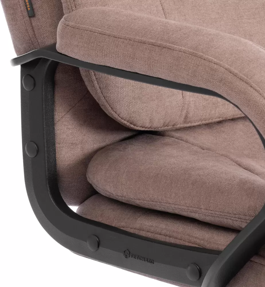 Офисное кресло TetChair Comfort Lux (22) metalBL (ткань, светло-коричневый, KUB 03) фото