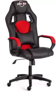Tetchair Driver (экокожа/ткань, черный/бордовый)