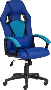 Кресло TetChair Driver (экокожа/ткань, синий/голубой) фото