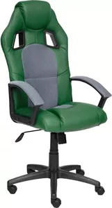 Кресло TetChair Driver (экокожа/ткань, зеленый/серый) фото