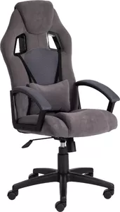 Кресло TetChair Driver (флок/ткань, серый) фото