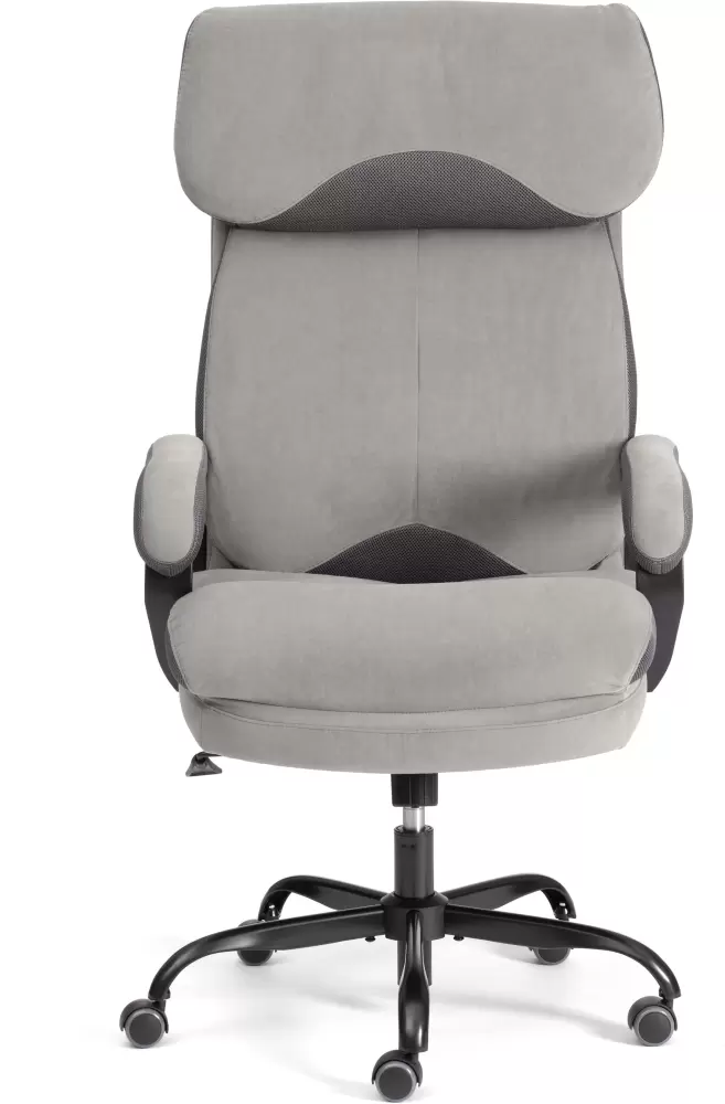 Офисное кресло Tetchair Duke metal BL (велюр, серый) фото